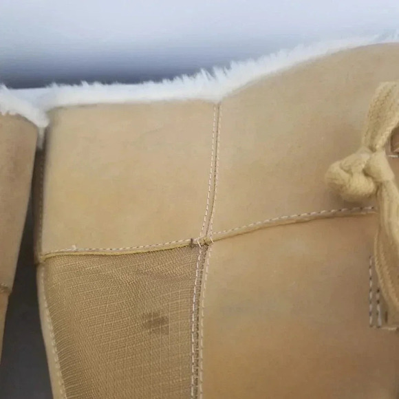 Timberland Grammercy Women's Tan Leather Lace-up Fur Lined Hiking Boots Sz 7.5M - Picture 6 of 16